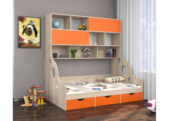 Кровать с антресолью Формула Мебели ДЕЛЬТА-21.02