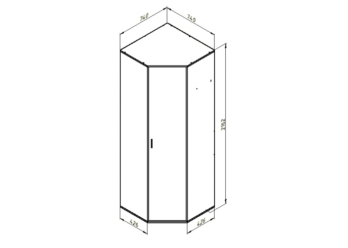 Шкаф угловой Формула Мебели ДЕЛЬТА-1