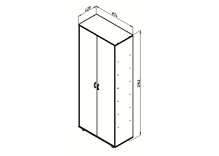 Шкаф для одежды Формула Мебели ДЕЛЬТА-2