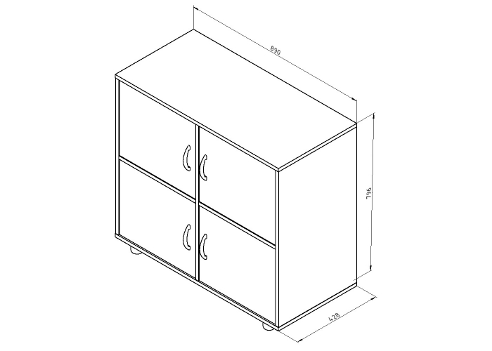 Тумба Формула Мебели ДЕЛЬТА-7.01