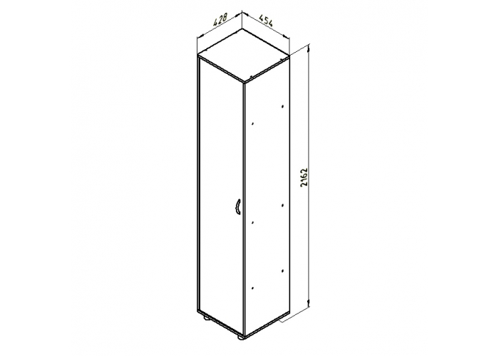 Пенал Формула Мебели ДЕЛЬТА-6