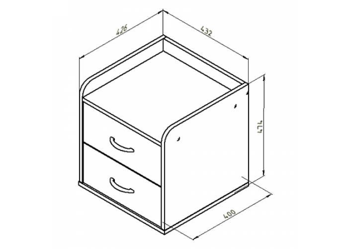 Тумба Формула Мебели ДЕЛЬТА-24