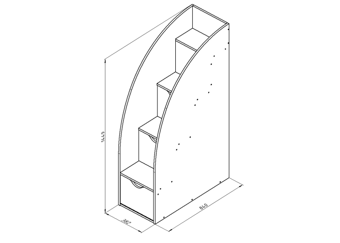 Лесница-3 Формула Мебели ДЕЛЬТА-23