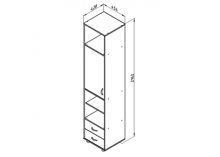 Пенал Формула Мебели Дельта-11
