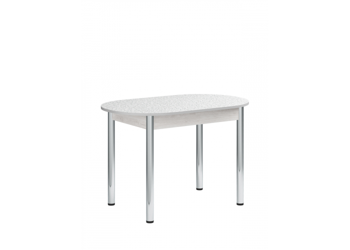 Стол Форт Овальный обеденный пластик Хром