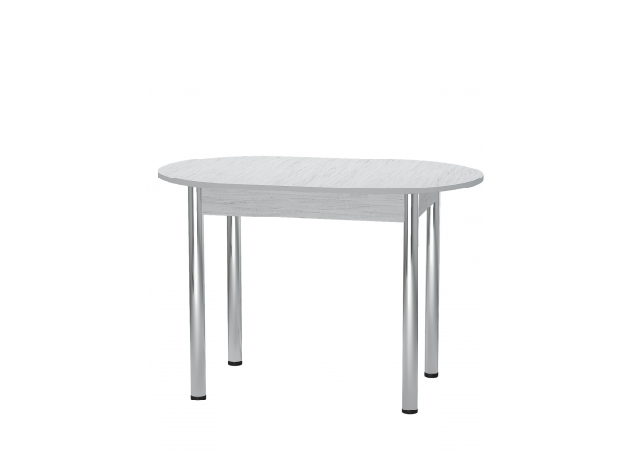 Стол Форт Овальный обеденный пластик Хром