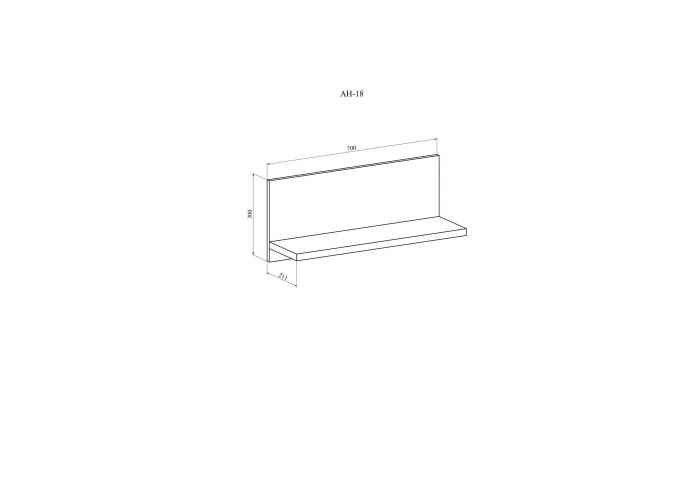 Полка Compass Анастасия Дуб Роше АН-18