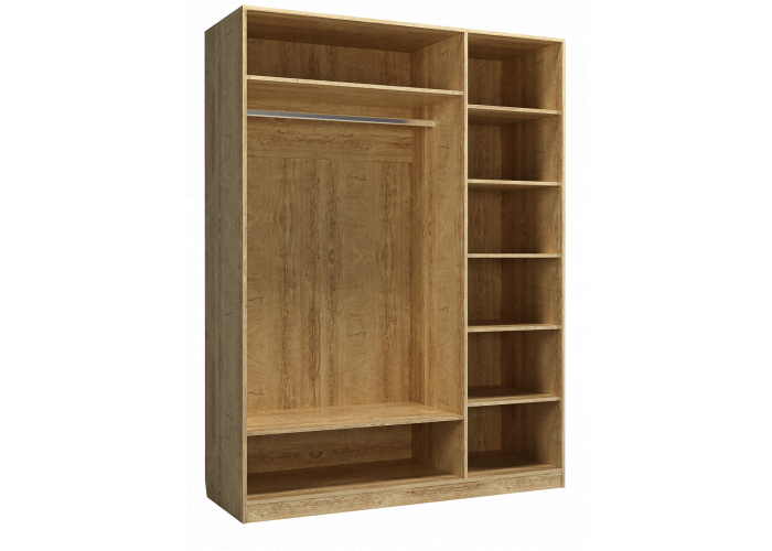 Шкаф 3-х створчатый с зеркалом слева Compass Анастасия Дуб Роше АН-3К