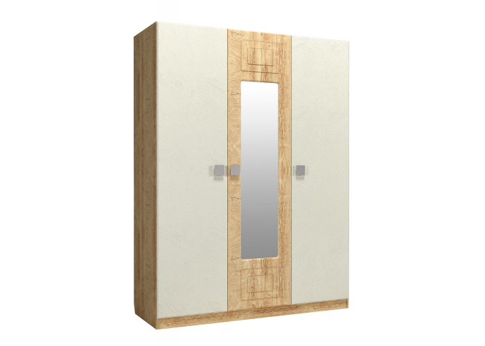 Шкаф 3-х створчатый с зеркалом по центру Compass Анастасия Дуб Роше АН-3К