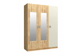 Шкаф 3-х створчатый с зеркалом слева и по центру Compass Анастасия Дуб Роше АН-3К
