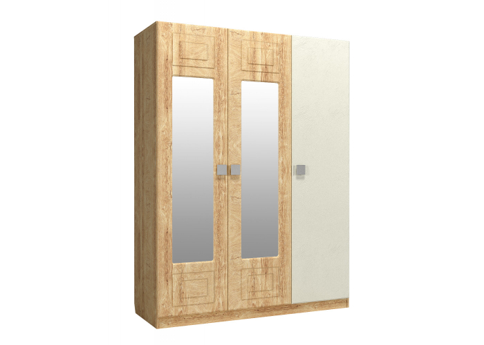 Шкаф 3-х створчатый с зеркалом слева и по центру Compass Анастасия Дуб Роше АН-3К
