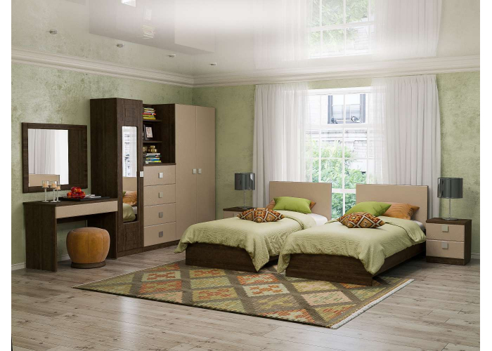 Шкаф-пенал с зеркалом Compass Анастасия Дуб Роше АН-2К