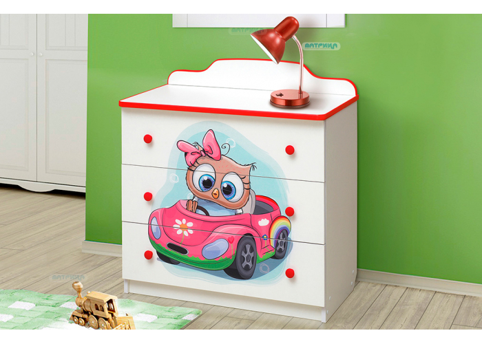 Комод с фотопечатью Матрица Совята №1