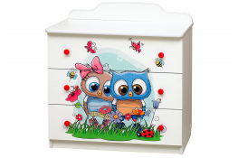 Комод с фотопечатью Матрица Совята №2