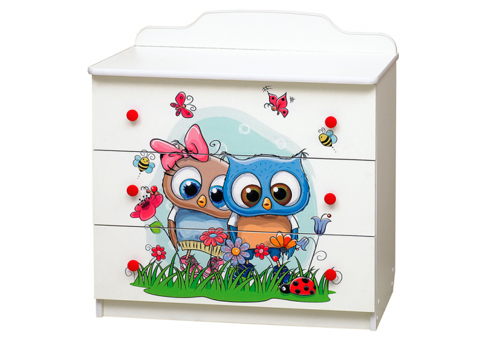 Комод с фотопечатью Матрица Совята №2