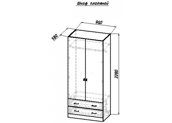 Шкаф Джелани Франческа платяной ФШ1