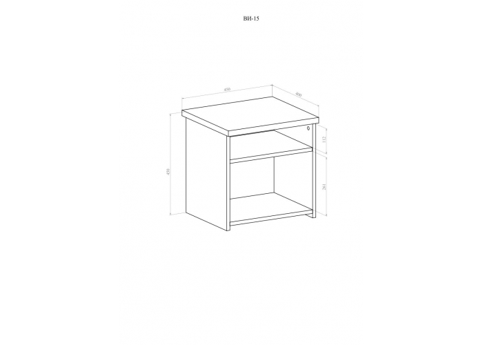Тумба прикроватная открытая Compass Виктория ВИ-15