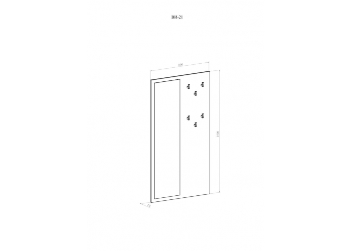 Вешалка с зеркалом Compass Виктория ВИ-21