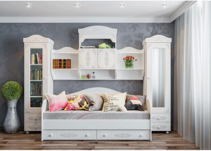 Шкаф-пенал со стеклом Compass Ассоль АС-1