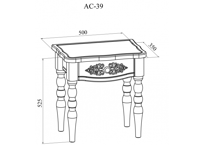 Тумба прикроватная Compass Ассоль АС-39