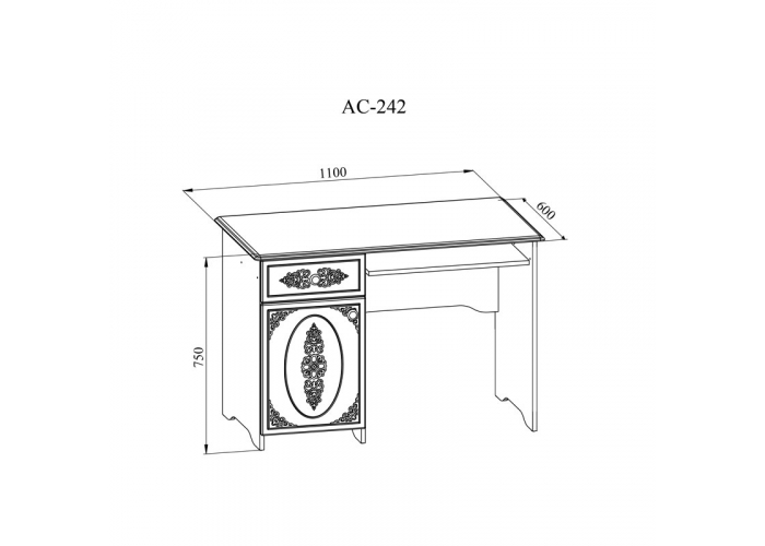 Стол компьютерный Compass Ассоль АС-242К