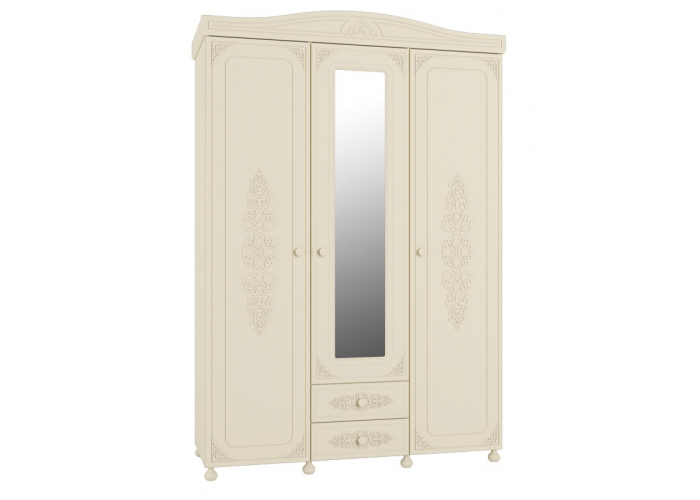 Шкаф трехстворчатый с зеркалом Compass Ассоль Плюс АС-27