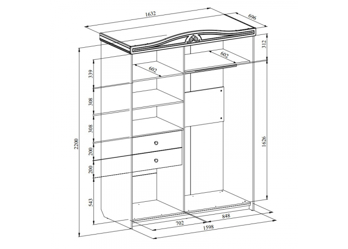 Шкаф-купе Compass Ассоль Плюс АС-20