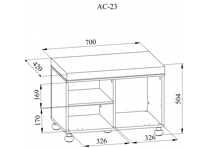 Тумба Compass Ассоль Плюс АС-23