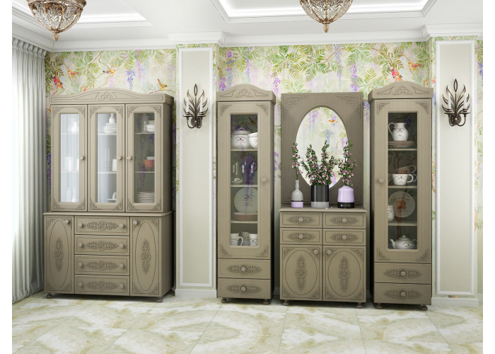 Шкаф-пенал со стеклом Compass Ассоль Плюс АС-1