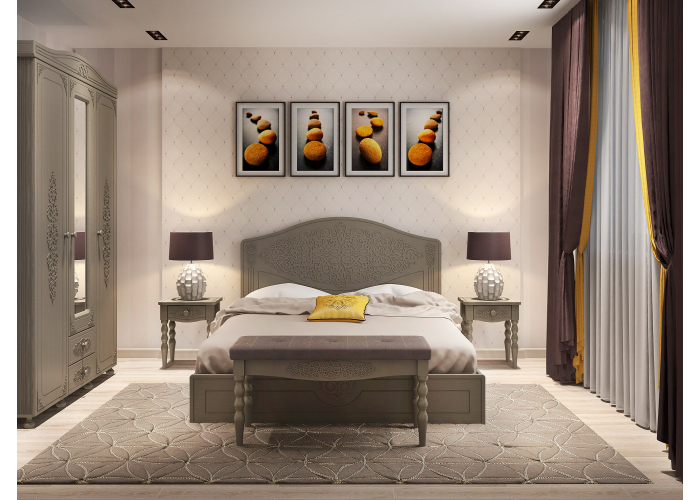 Шкаф трехстворчатый с зеркалом Compass Ассоль Плюс АС-27