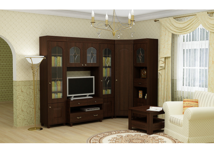 Шкаф-витрина со стеклом Compass Элизабет ЭМ-4