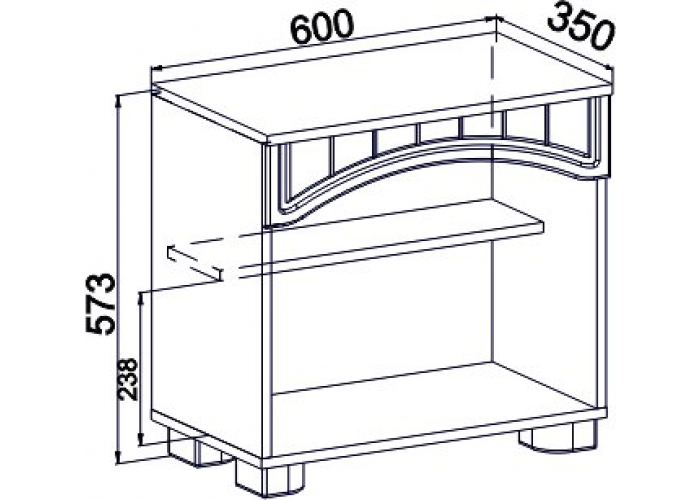 Тумба комбинированная Compass Монблан МБ-6