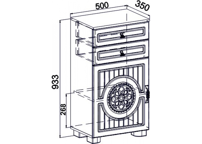 Тумба комбинированная Compass Монблан МБ-7
