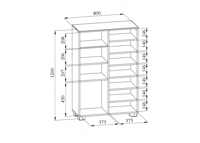 Тумба комбинированная Compass Монблан МБ-9