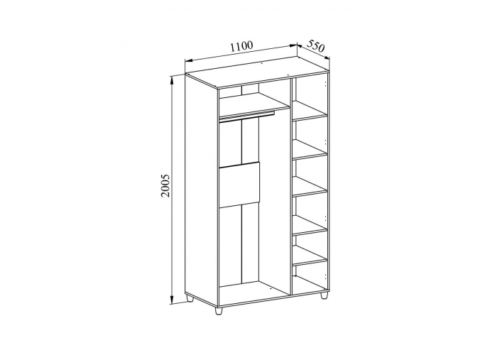 Шкаф для одежды Compass Соня Премиум СО-11К