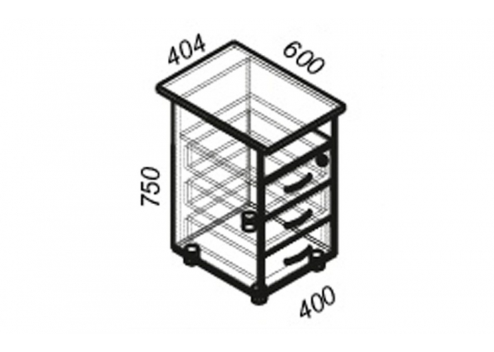 Офисная тумба ЛОББИ Стандарт СМ-202