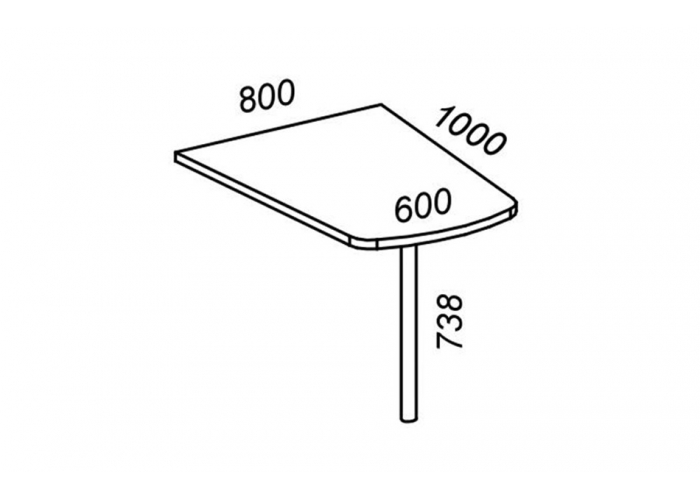 Стол приставной ЛОББИ Верона КД-103