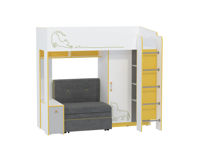 Кровать Моби Альфа и диванный блок 11.20