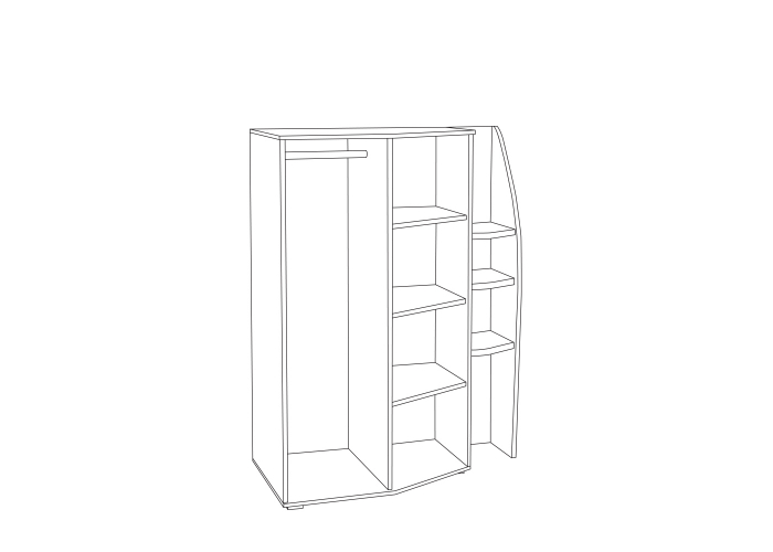 Шкаф Моби Индиго многоцелевого назначения 10.20