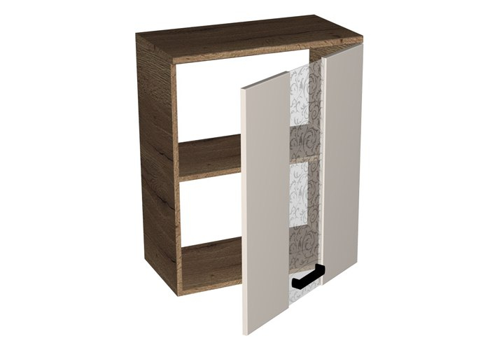 Шкаф навесной со стеклом СБК Адель ШСТ-60