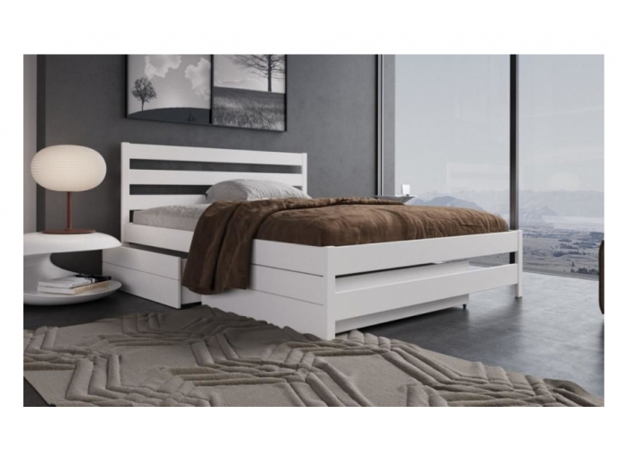 Кровать двуспальная Волжанка Фэмэли массив березы 160