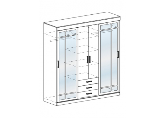 Шкаф-купе Стендмебель ЛИДЕР-1М