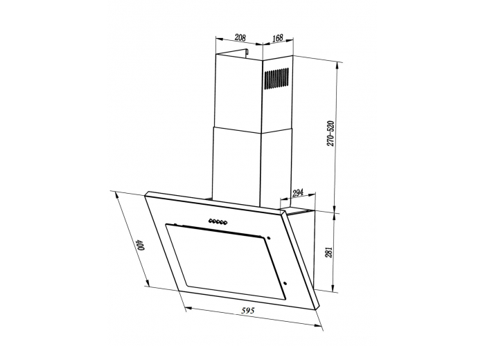 Встраиваемая вытяжка LEX MIKA 600 BLACK