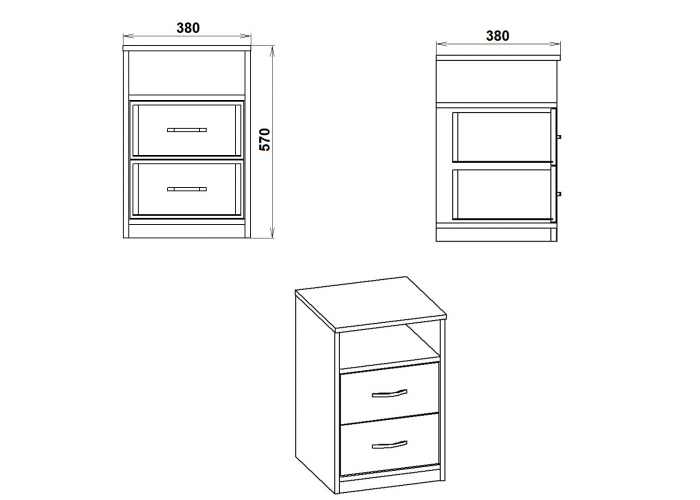 Тумба прикроватная Победа ПКТ-2