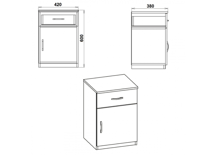 Тумба прикроватная Победа ПКТ-3