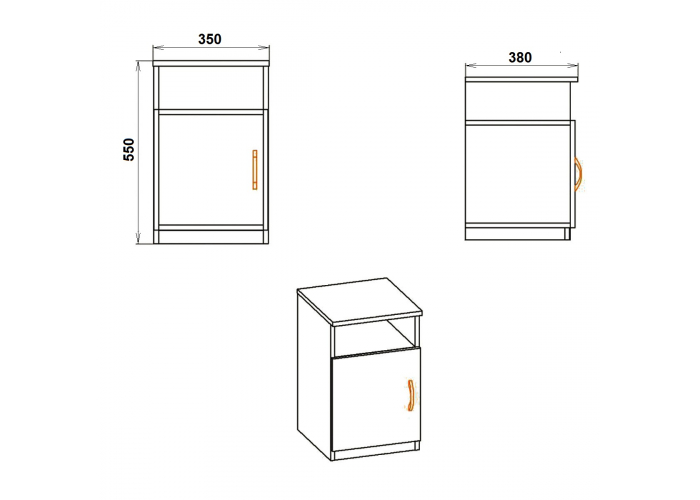 Тумба прикроватная Победа ПКТ-1