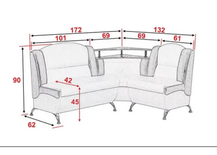 Кухонный уголок Победа Адам